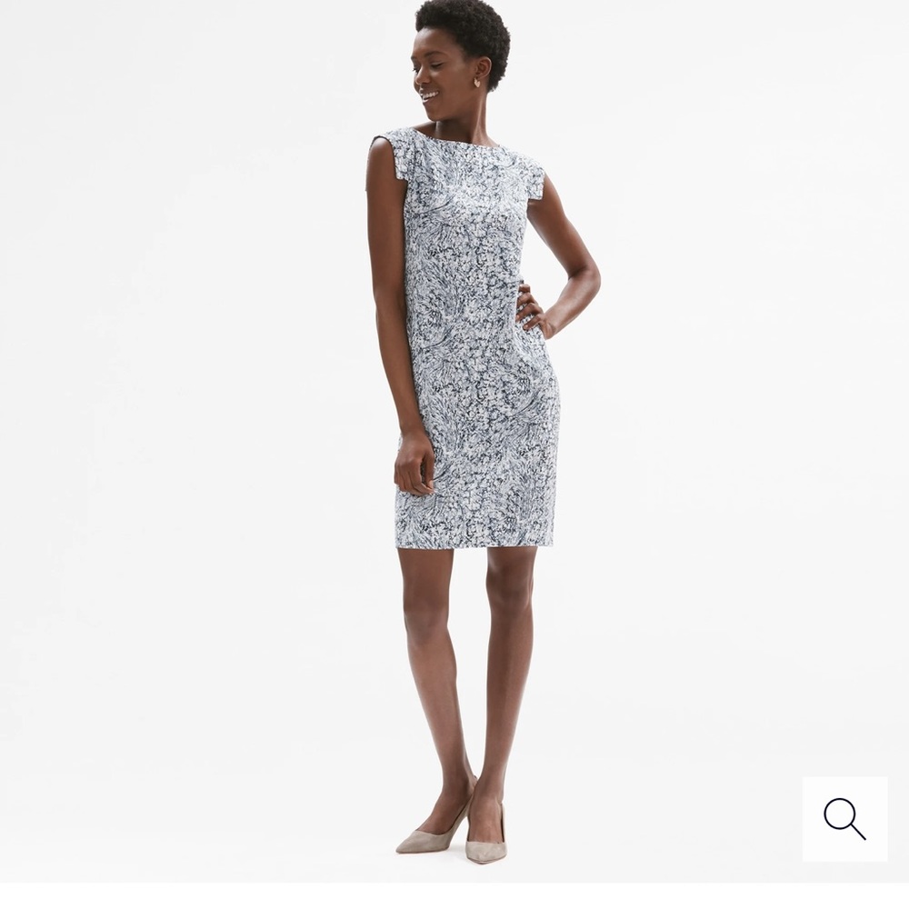MM Lafleur Sarah Dress, indigo marble